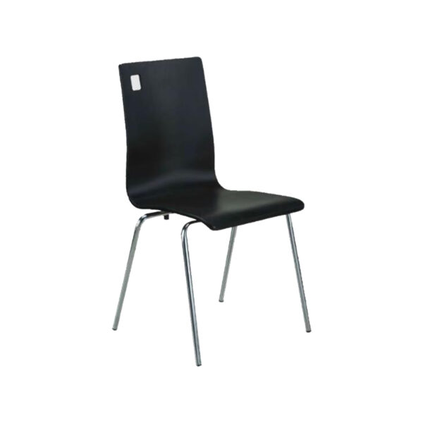 Minimal Cafeteria Chair – Black