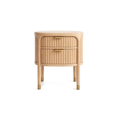 Open Shelf Wooden Bedside Table