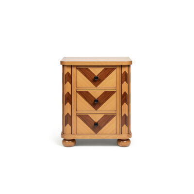 Decorative Pattern Wooden Bedside Cabinet