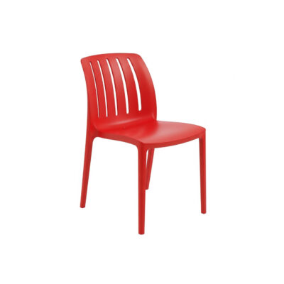 Red Cafeteria Chair | Stackable Plastic Dining Seat