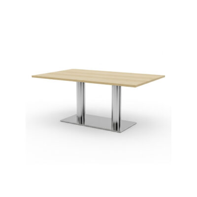 Premium Wooden Top Cafeteria Table with Steel Base