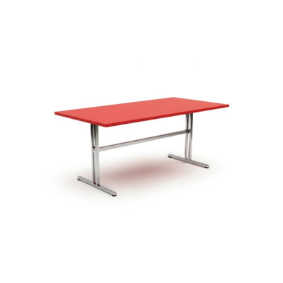 Rectangular Cafeteria Table with Metal Support
