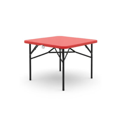 Red Compact Folding Cafeteria Table