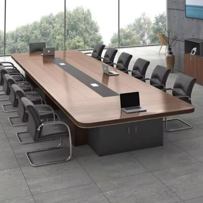 Large Wooden Boardroom Table