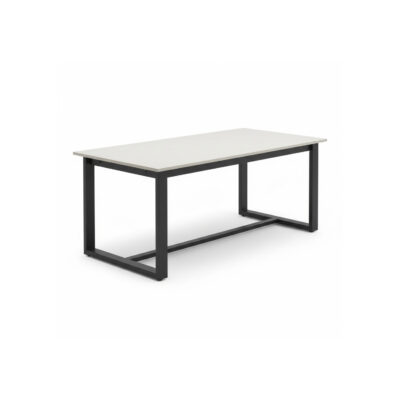 Modern Rectangular Center Table with Metal Frame