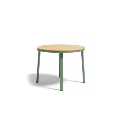 Wooden Top Center Table with Metal Legs
