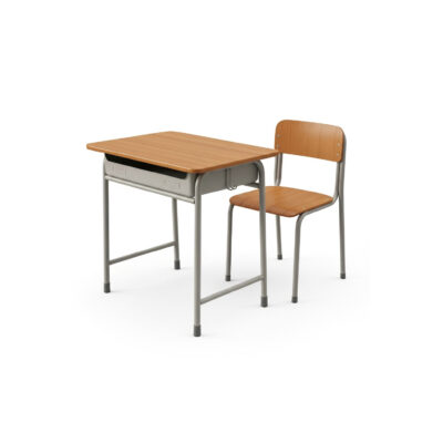 Wooden School Desk and Chair Set