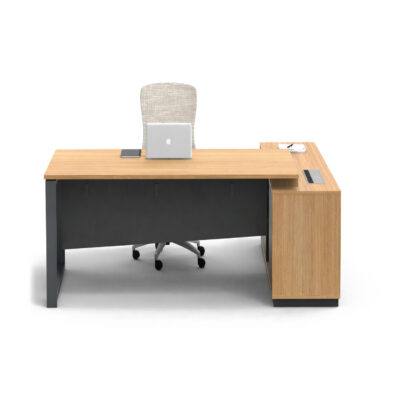 Executive Desk with Side Storage Cabinet