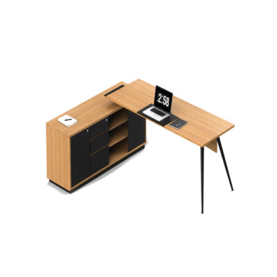 Compact Director Office Desk with Storage