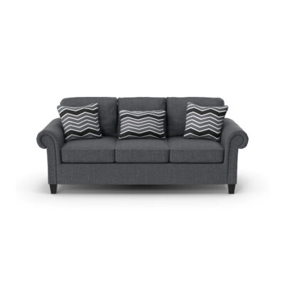 Dark Grey Sofa Set | Modern Plush Seating Sofa