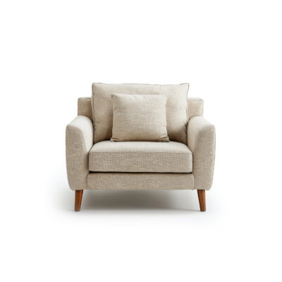 Cream Fabric Armchair | Elegant Comfortable Accent Sofa