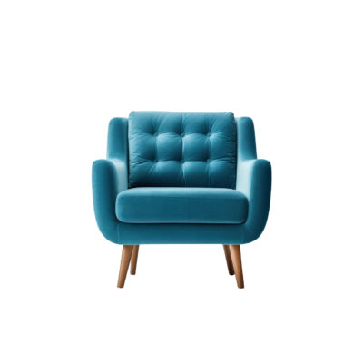Blue Tufted Armchair | Stylish Modern Accent Sofa
