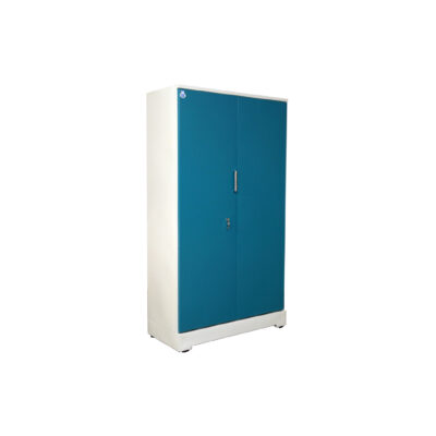 Two-Tone Steel Cabinet | Modern Office Storage Almirah