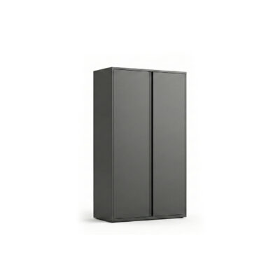Grey Steel Almirah | Double Door Storage Cabinet