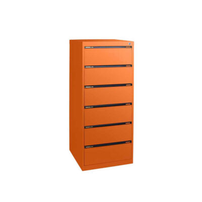 Orange Steel Filing Cabinet for Vibrant Office Spaces
