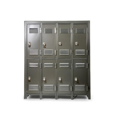 Lockable Steel Locker Cabinet with Ventilated Doors