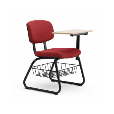 Red Training Chair with Writing Pad and Basket