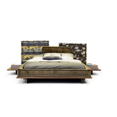 Designer Wooden Bed with Decorative Headboard